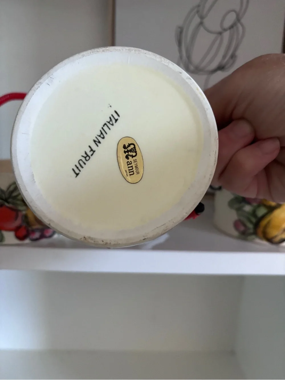 Mid-Century Modern Vintage Japanese Hand Painted ceramic baskets